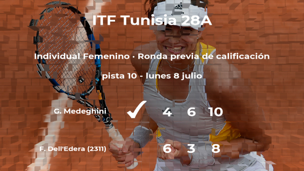 Victoria para Greta Medeghini en la ronda previa de calificación Victoria para Greta Medeghini en la ronda previa de calificación