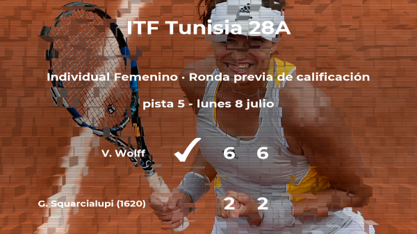 Triunfo para la tenista Vivian Wolff en la ronda previa de calificación Triunfo para la tenista Vivian Wolff en la ronda previa de calificación