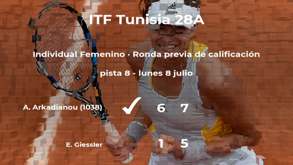 La tenista Anna Arkadianou pasa de ronda del torneo de Tabarka La tenista Anna Arkadianou pasa de ronda del torneo de Tabarka