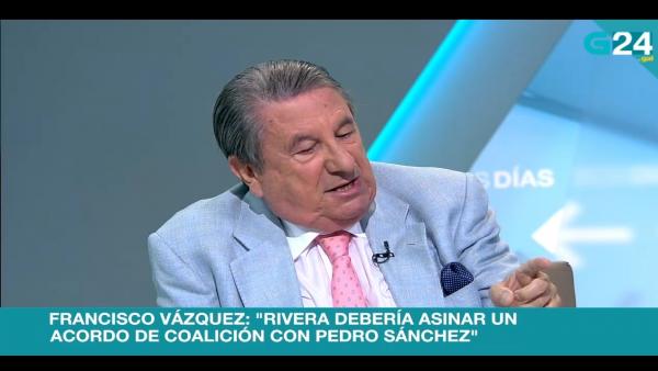 Francisco Vázquez en una entrevista en la TVG Francisco Vázquez en una entrevista en la TVG