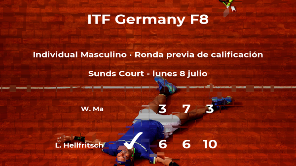 Lucas Hellfritsch pasa a la siguiente fase del torneo de Marburgo Lucas Hellfritsch pasa a la siguiente fase del torneo de Marburgo