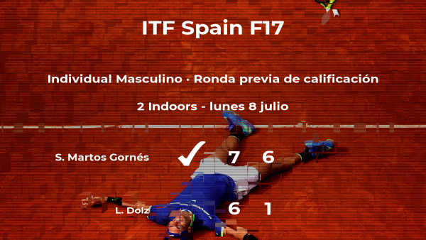 El tenista Sergio Martos Gornés consigue la plaza para la siguiente fase tras vencer en la ronda previa de calificación El tenista Sergio Martos Gornés consigue la plaza para la siguiente fase tras vencer en la ronda previa de calificación