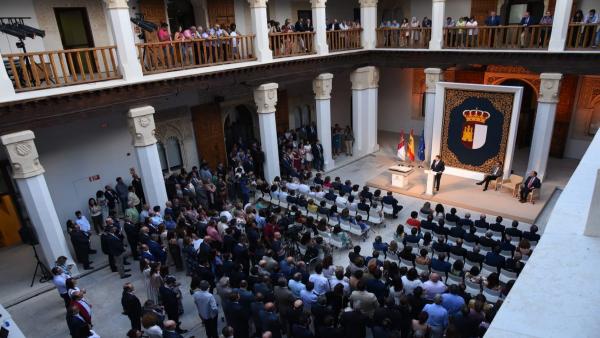 García-Page en el acto de toma de posesión del nuevo Gobierno. García-Page en el acto de toma de posesión del nuevo Gobierno.