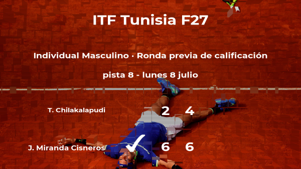 Jose Joaquin Miranda Cisneros pasa a la siguiente fase del torneo de Tabarka Jose Joaquin Miranda Cisneros pasa a la siguiente fase del torneo de Tabarka