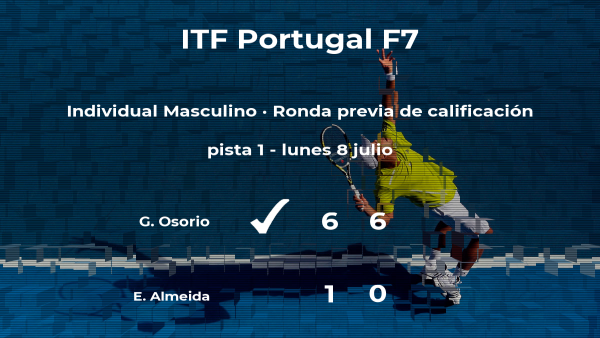 El tenista Guilherme Wojciechowski Osorio logra vencer en la ronda previa de calificación a costa del tenista Eduardo Lobo Da Rosa de Almeida El tenista Guilherme Wojciechowski Osorio logra vencer en la ronda previa de calificación a costa del tenista Eduardo Lobo Da Rosa de Almeida