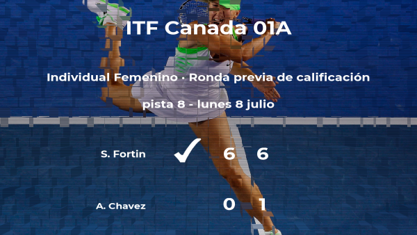 Sarah-Maude Fortin vence en la ronda previa de calificación del torneo de Saskatoon Sarah-Maude Fortin vence en la ronda previa de calificación del torneo de Saskatoon