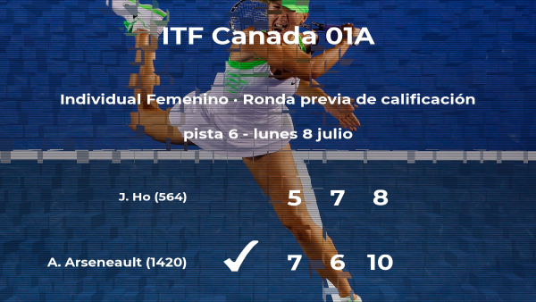 Ariana Arseneault ganó a la tenista Jessica Ho en la ronda previa de calificación del torneo de Saskatoon Ariana Arseneault ganó a la tenista Jessica Ho en la ronda previa de calificación del torneo de Saskatoon