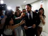 El líder de Vox, Santiago Abascal, en el Congreso.