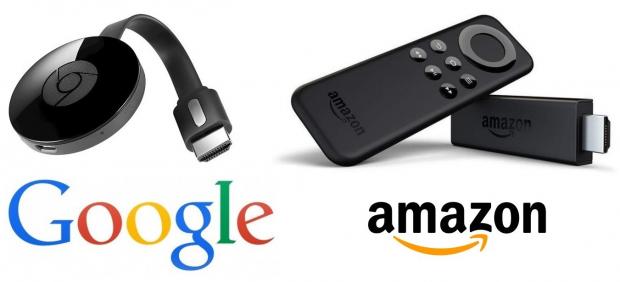 Los dispositivos Chromecast de Google y Amazon Fire Stick TV