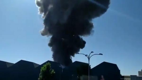 Incendio en Fuenlabrada. Incendio en Fuenlabrada.