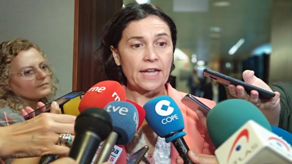 La portavoz del PSOE en la Junta, Dolores Carcedo, atiende a los medios tras el pleno de elección del presidente. La portavoz del PSOE en la Junta, Dolores Carcedo, atiende a los medios tras el pleno de elección del presidente.