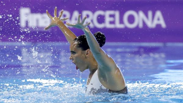 Ona Carbonell durant el seu solo en les FINA World Series de Barcelona Ona Carbonell durant el seu solo en les FINA World Series de Barcelona
