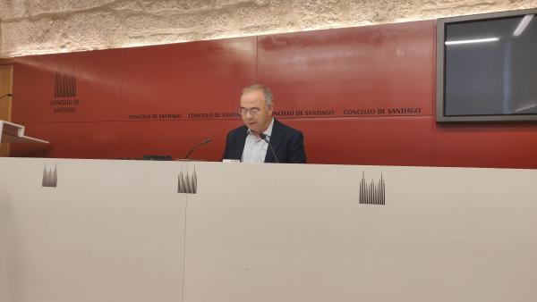Xosé Sánchez Bugallo en rueda de prensa Xosé Sánchez Bugallo en rueda de prensa