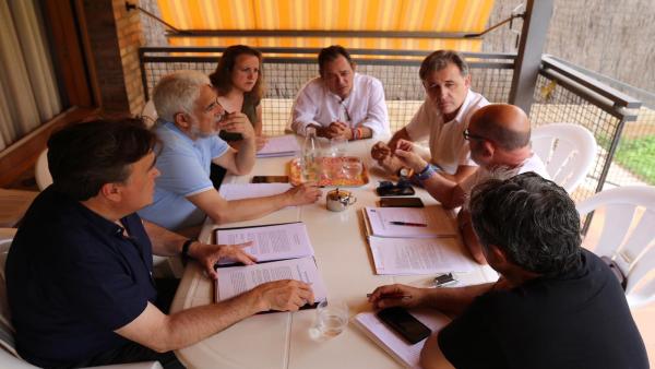 Reunión de representantes de Cs y de Teruel Existe. Reunión de representantes de Cs y de Teruel Existe.