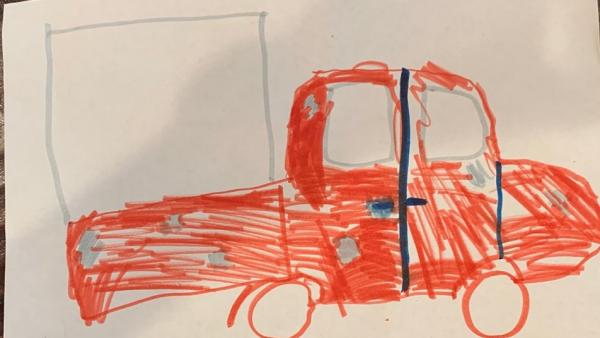 Dibujo hecho por una menor de 9 años testigo de un robo Dibujo hecho por una menor de 9 años testigo de un robo