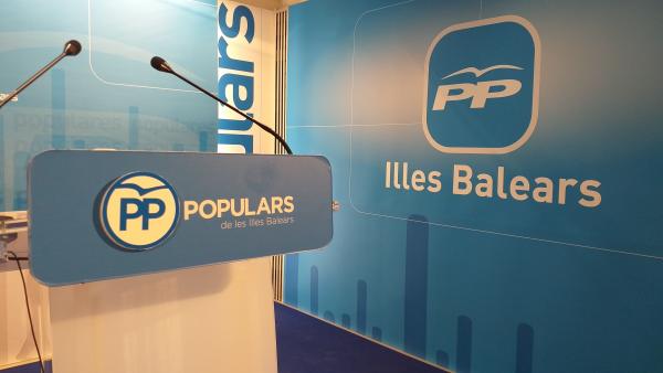 Imágenes de recurso de la sala de prensa del PP balear. Logo del PP de Baleares Imágenes de recurso de la sala de prensa del PP balear. Logo del PP de Baleares