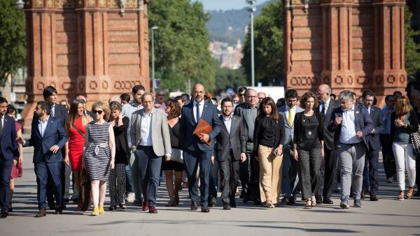 Torra, consellers y diputados de JxCat acompañan a Buch hasta el TSJC Torra, consellers y diputados de JxCat acompañan a Buch hasta el TSJC