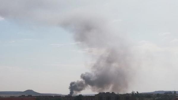 Columna de humo visible desde varios puntos de la ciudad por el incendio en una chatarrería en Valladolid. Columna de humo visible desde varios puntos de la ciudad por el incendio en una chatarrería en Valladolid.