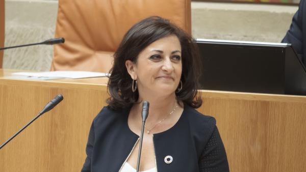La candidata socialista a la presidencia de La Rioja, Concha Andreu, en el Parlamento de La Rioja, durante la primera sesión del pleno de investidura para la elección de la presidenta del Gobierno regional. La candidata socialista a la presidencia de La Rioja, Concha Andreu, en el Parlamento de La Rioja, durante la primera sesión del pleno de investidura para la elección de la presidenta del Gobierno regional.