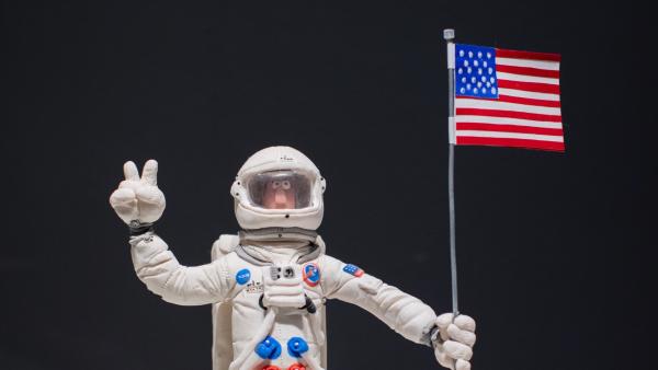 El hombre llega a la Luna, uno de los momentos protagonistas de la exposición 'Plastihistoria de la Humanidad'. El hombre llega a la Luna, uno de los momentos protagonistas de la exposición 'Plastihistoria de la Humanidad'.