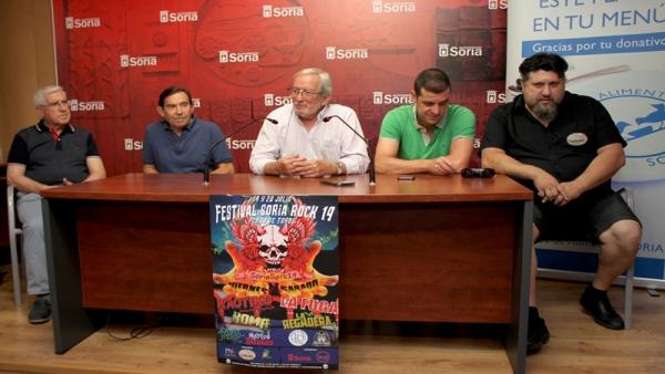 De izda a dcha, Domingo Rodríguez, Jesús Pastor, Jesús Bárez, Sergio Izquierdo y Ricardo Martínez durante la presentación de Soria Rock. De izda a dcha, Domingo Rodríguez, Jesús Pastor, Jesús Bárez, Sergio Izquierdo y Ricardo Martínez durante la presentación de Soria Rock.