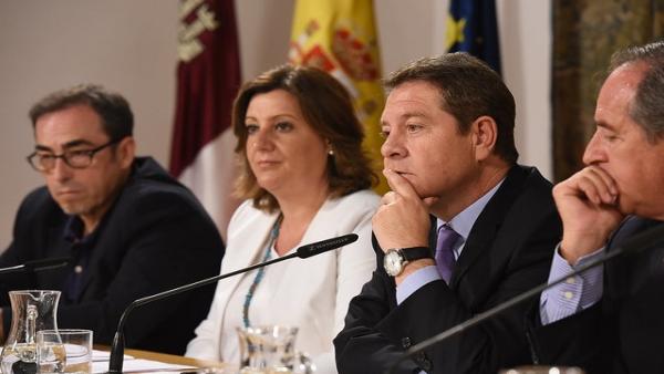 De la Rosa, Franco, Page y Nicolás en rueda de prensa De la Rosa, Franco, Page y Nicolás en rueda de prensa