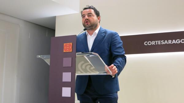 El portavoz de Vox en las Cortes de Aragón, David Arranz El portavoz de Vox en las Cortes de Aragón, David Arranz