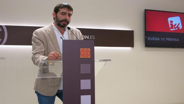El portavoz de IU, Álvaro Sanz. El portavoz de IU, Álvaro Sanz.