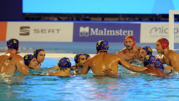 La selección española masculina de waterpolo durante los Europeos de Barcelona La selección española masculina de waterpolo durante los Europeos de Barcelona