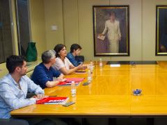 Reunión entre el PSOE y Podemos en La Rioja, con Concha Andreu y Raquel Romero a la cabeza.