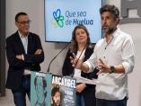 El cantaor Arcángel en una rueda de prensa.