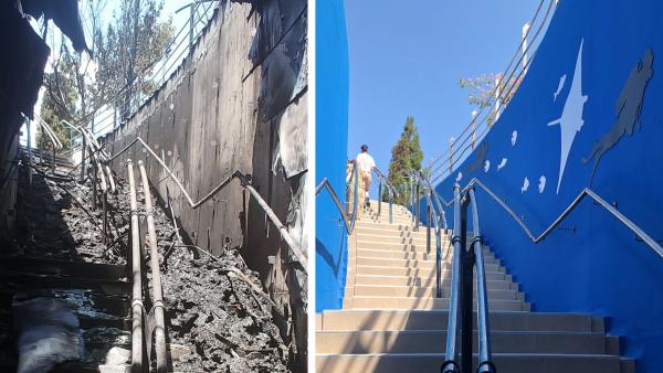 Comparativa de cómo han quedado las escaleras Comparativa de cómo han quedado las escaleras