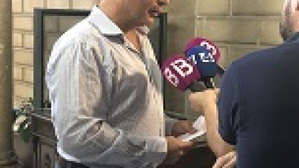 Toni Fuster atiende a los medios tras la reunión con el alcalde de Palma, José Hila Toni Fuster atiende a los medios tras la reunión con el alcalde de Palma, José Hila