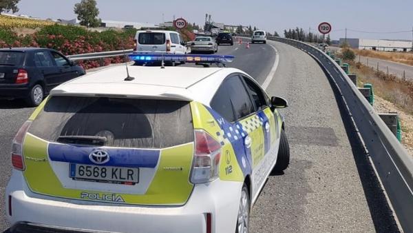 Accidente en la A-92 a la altura de Puebla de Cazalla Accidente en la A-92 a la altura de Puebla de Cazalla