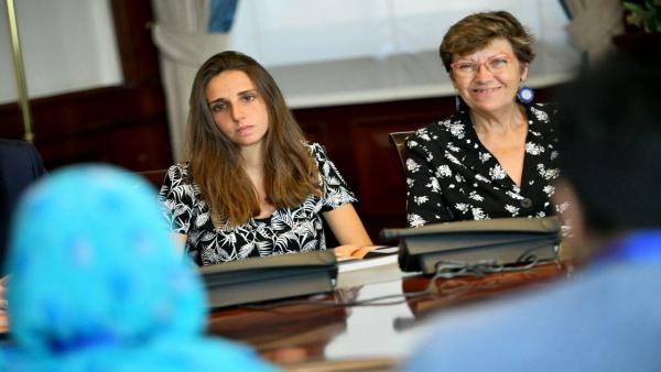 La diputada de Unidas Podemos en el Congreso por Baleares, Antònia Jover, en una reunión en el Congreso La diputada de Unidas Podemos en el Congreso por Baleares, Antònia Jover, en una reunión en el Congreso