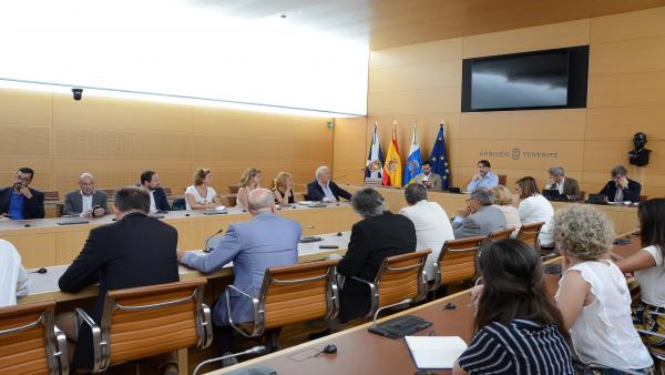 Reunión entre el Cabildo de Tenerife y agentes económicos y sociales sobre la reforma de la terminal de Tenerife Sur Reunión entre el Cabildo de Tenerife y agentes económicos y sociales sobre la reforma de la terminal de Tenerife Sur