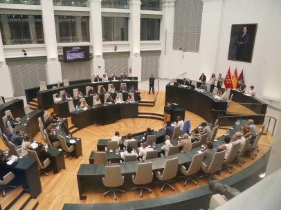 Pleno del Ayuntamiento de Madrid en el Palacio de Cibeles