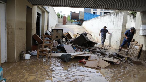 Inundación en Tafalla. Inundación en Tafalla.