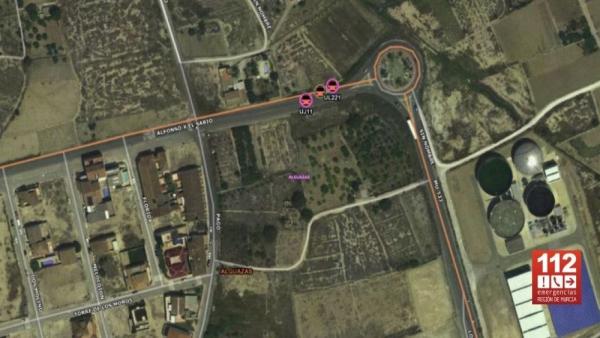 Imagen por satélite del lugar del accidente Imagen por satélite del lugar del accidente