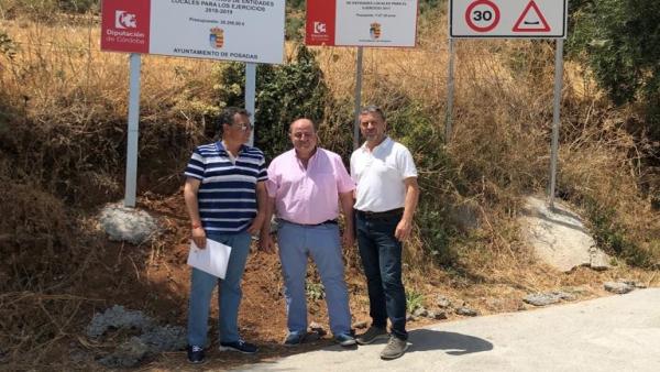 Sánchez (dcha.), en su visita a Posadas Sánchez (dcha.), en su visita a Posadas