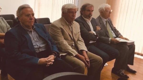 Juicio a Alperi, en primer término, en el juicio por fraude fiscal, imagen de archivo. Juicio a Alperi, en primer término, en el juicio por fraude fiscal, imagen de archivo.