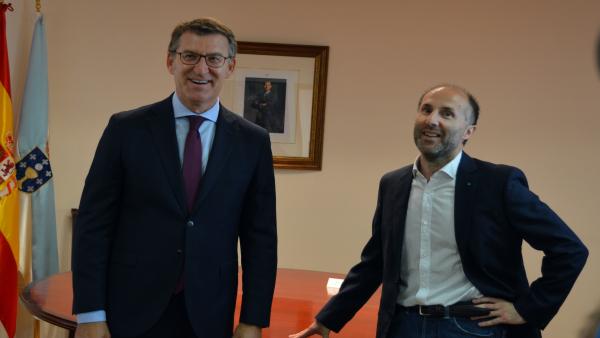 El presidente de la Xunta, Alberto Núñez Feijóo, y el alcalde de Ourense, Gonzalo Pérez Jácome, tras la reunión en la ciudad de As Burgas El presidente de la Xunta, Alberto Núñez Feijóo, y el alcalde de Ourense, Gonzalo Pérez Jácome, tras la reunión en la ciudad de As Burgas