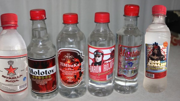 Licores adulterados decomisados Licores adulterados decomisados