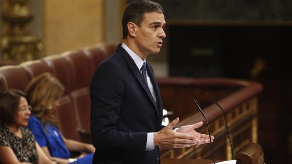 Pedro Sánchez, interviene durante la segunda jornada de la sesión de investidura. Pedro Sánchez, interviene durante la segunda jornada de la sesión de investidura.