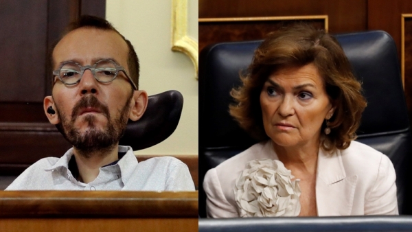 Pablo Echenique y Carmen Calvo Pablo Echenique y Carmen Calvo