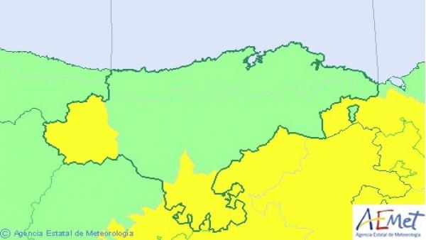 Mapa de avisos activos en Cantabria para este miércoles Mapa de avisos activos en Cantabria para este miércoles