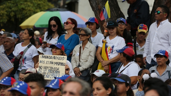 Simpatizantes de Juan Guaidó en Venezuela Simpatizantes de Juan Guaidó en Venezuela