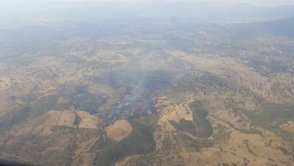 Incendio en el paraje Las Sorias de Valverde del Fresno Incendio en el paraje Las Sorias de Valverde del Fresno