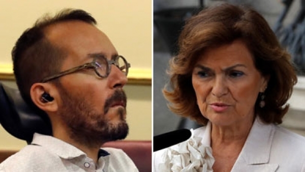 Pablo Echenique y Carmen Calvo Pablo Echenique y Carmen Calvo