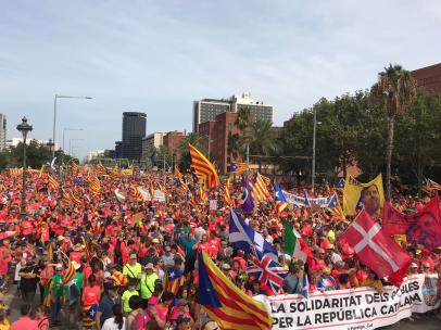 Manifestación de la Diada en Barcelona.
